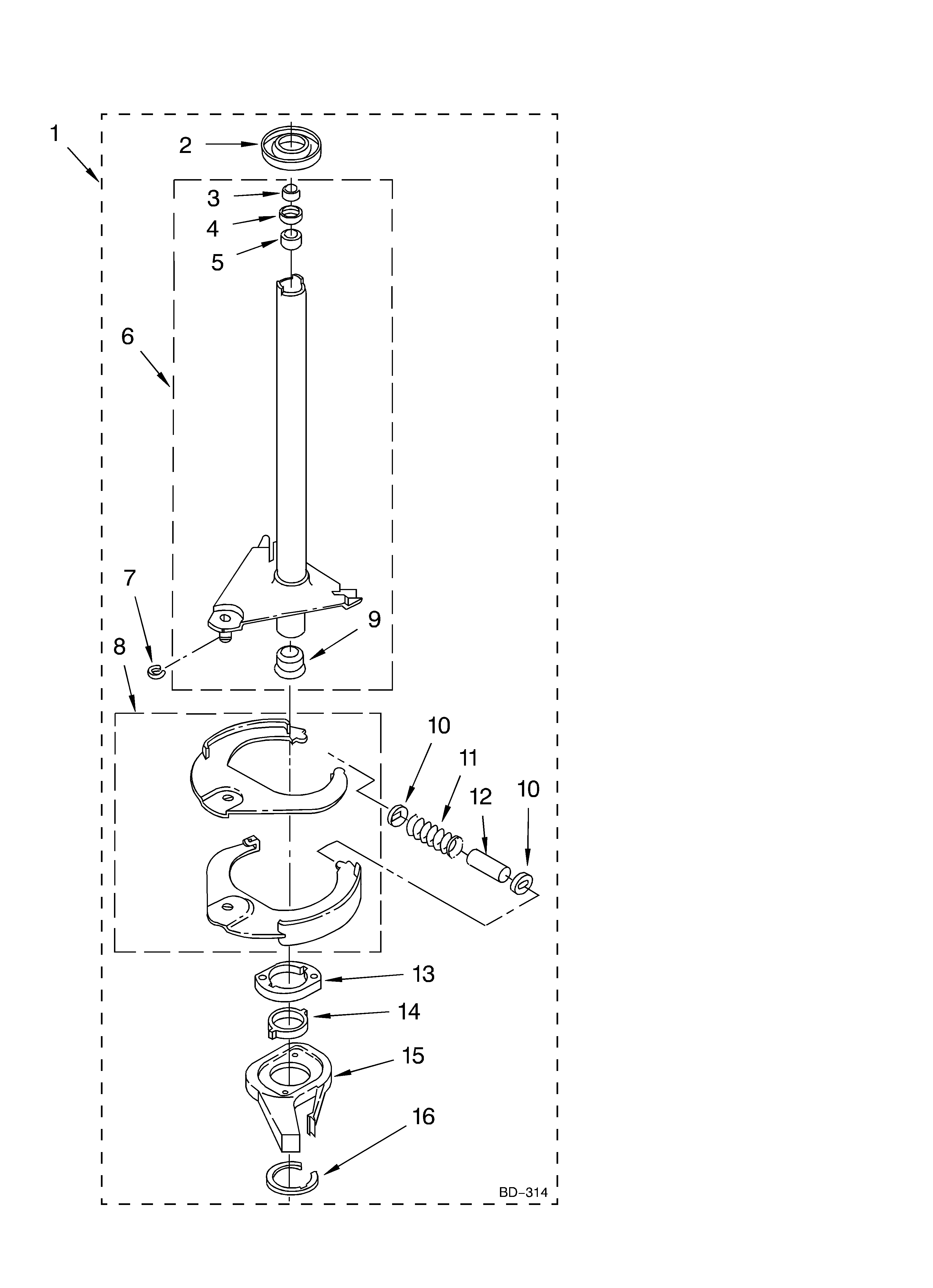 Brake and drive tube