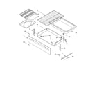 Whirlpool RF196LXKT0 drawer and broiler diagram