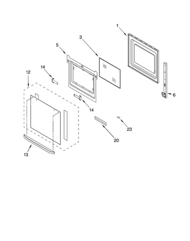 Lower oven door