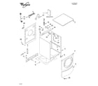 Whirlpool GHW9100LW1 top and cabinet/literature diagram