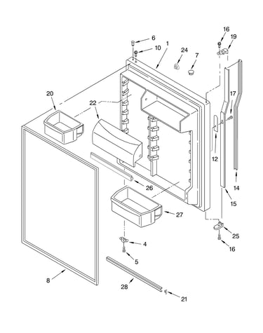 Refrigerator door