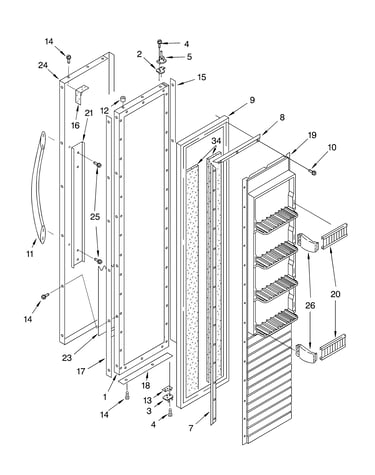 Freezer door