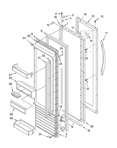 Refrigerator door