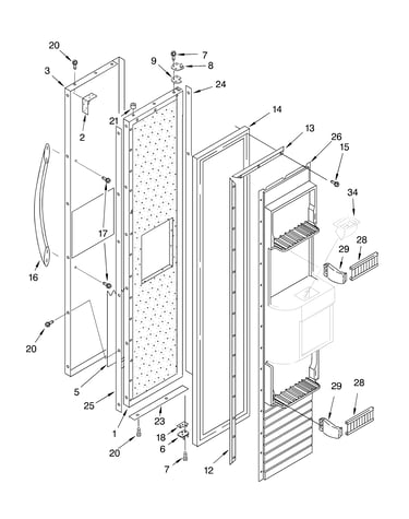 Freezer door
