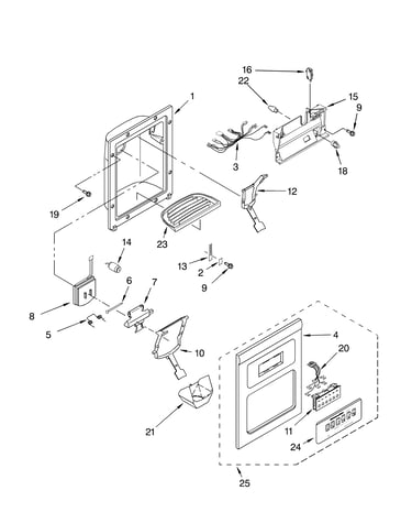Dispenser front