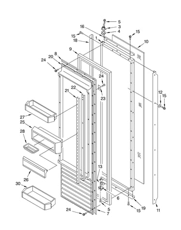 Refrigerator door