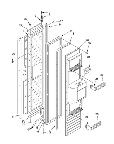 Freezer door