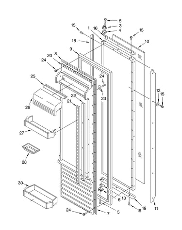 Refrigerator door