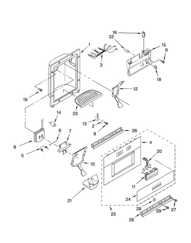 Dispenser front