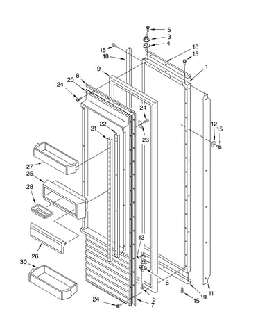 Refrigerator door