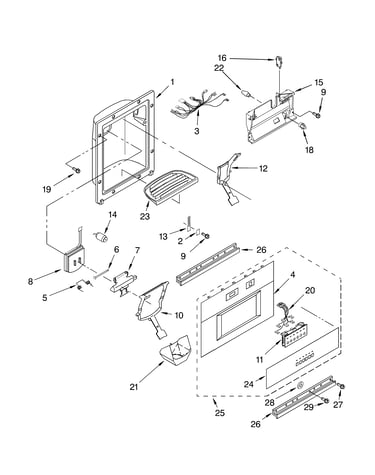 Dispenser front