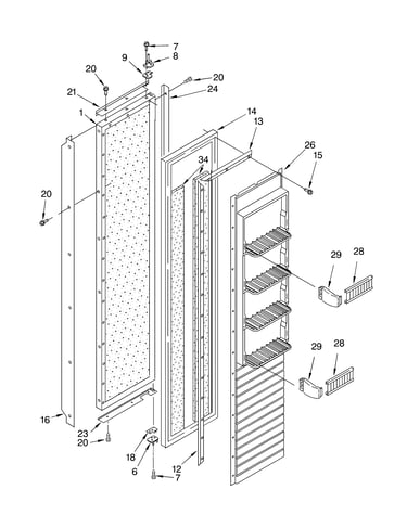 Freezer door