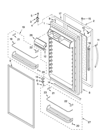 Refrigerator door