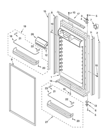 Refrigerator door