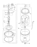 Agitator, basket and tub