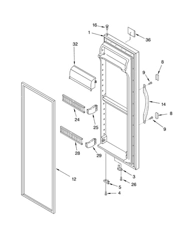 Refrigerator door
