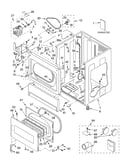 Lower cabinet and front panel/literature