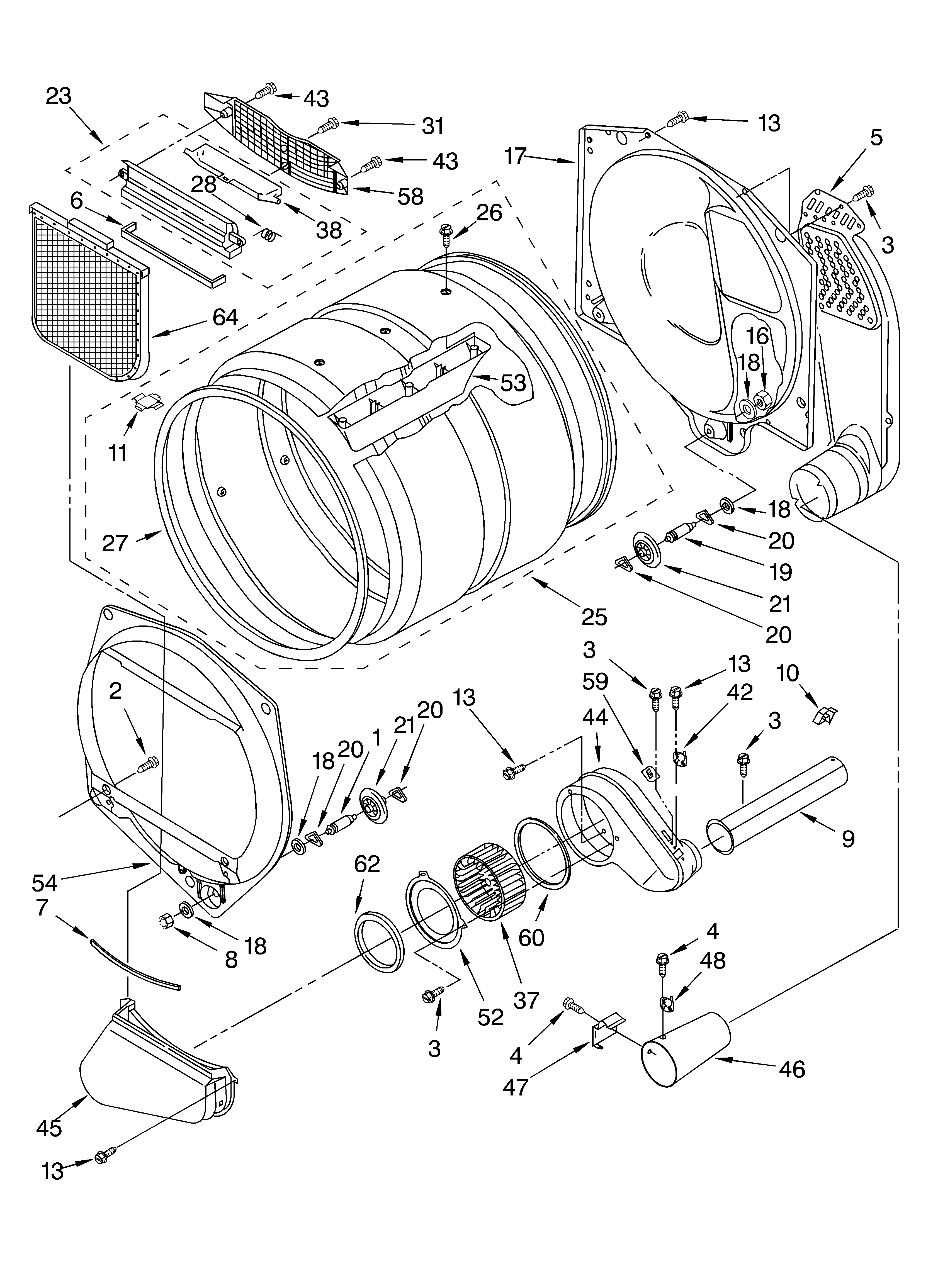 Upper and lower bulkhead