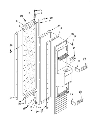 Freezer door