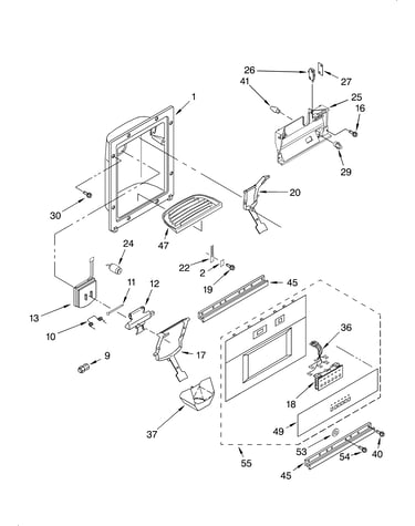 Dispenser front