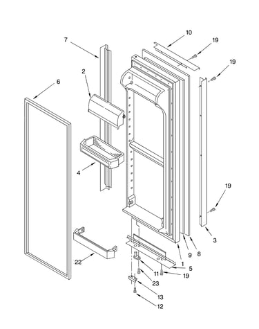 Refrigerator door