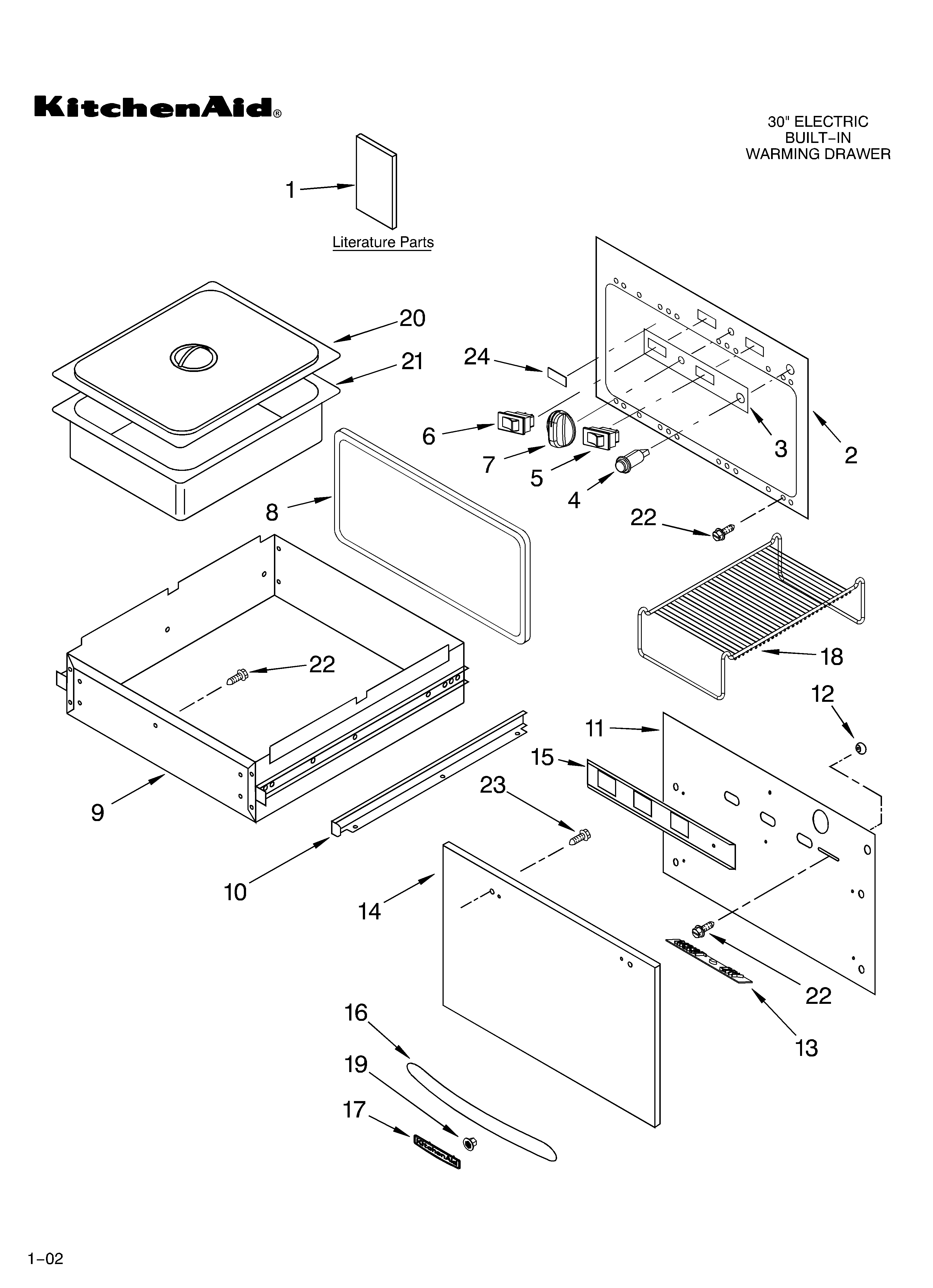 CONTROL, DOOR, AND DRAWER/LITERATURE