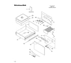 KitchenAid KEWD105HWH3 control, door, and drawer/literature diagram