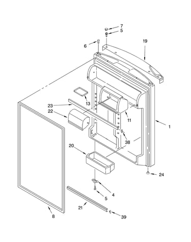 Refrigerator door