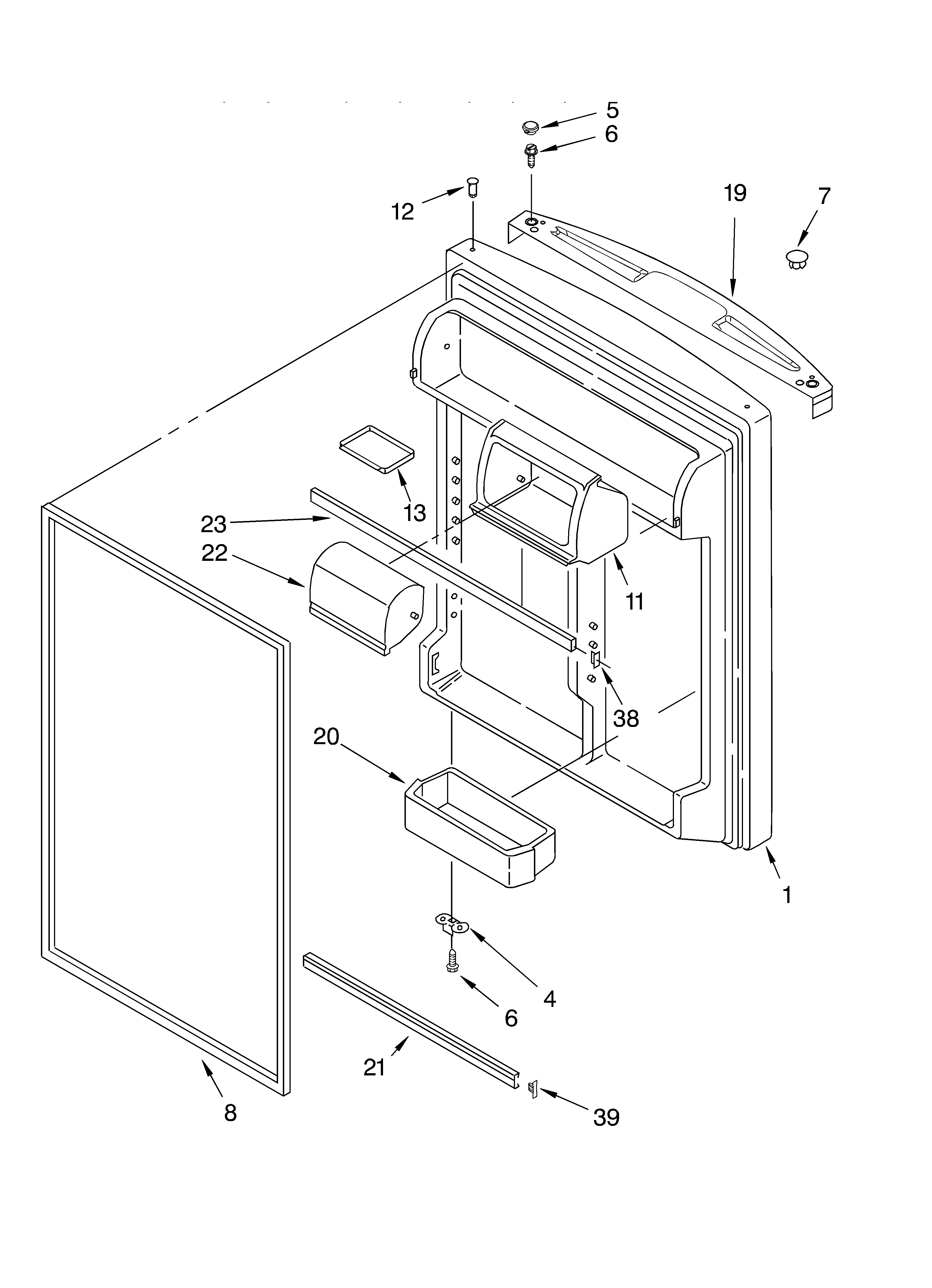 Refrigerator door
