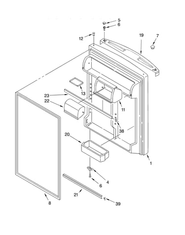 Refrigerator door