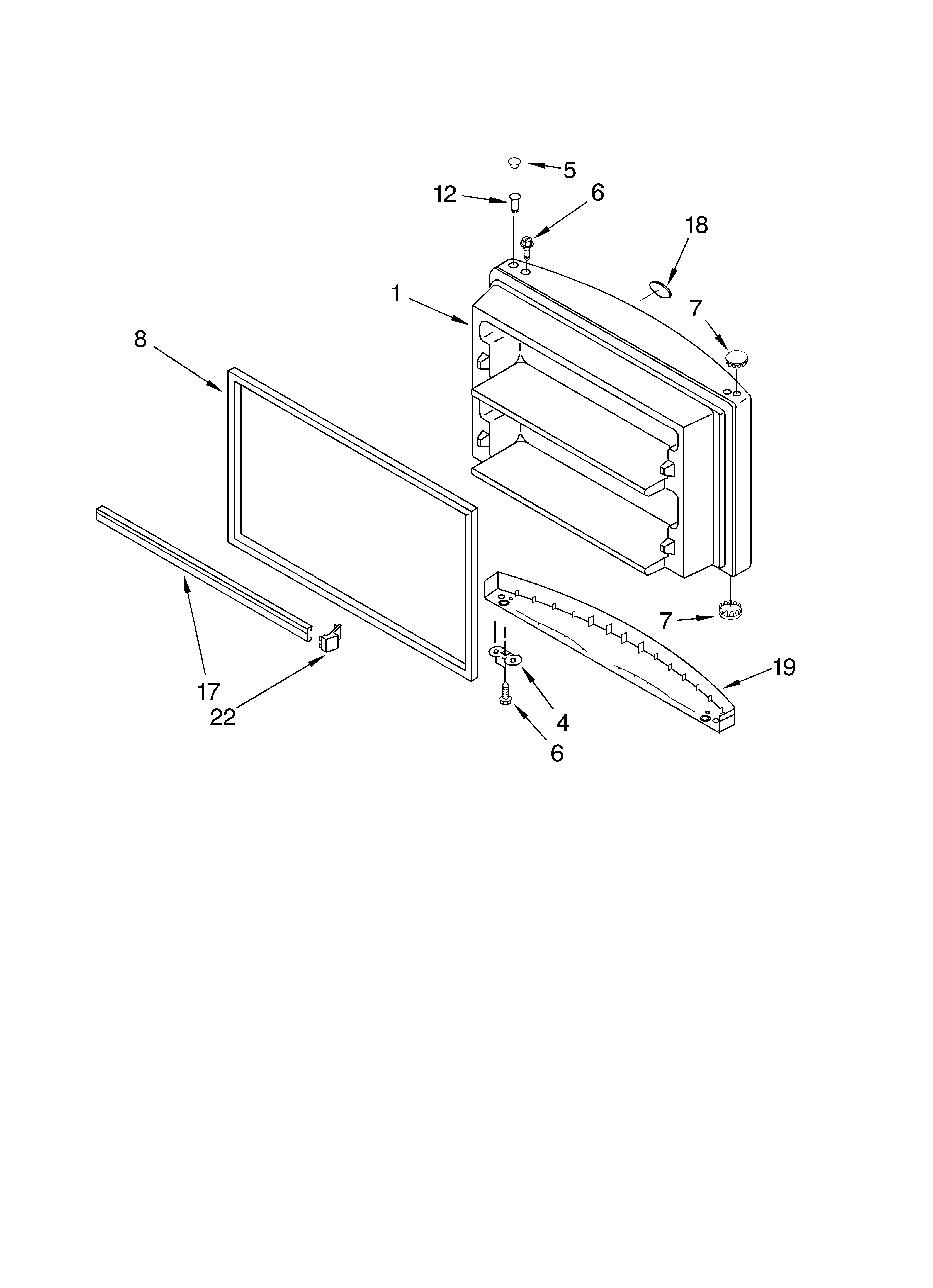 Freezer door