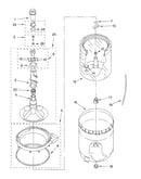 Agitator, basket and tub