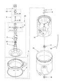 Agitator, basket and tub