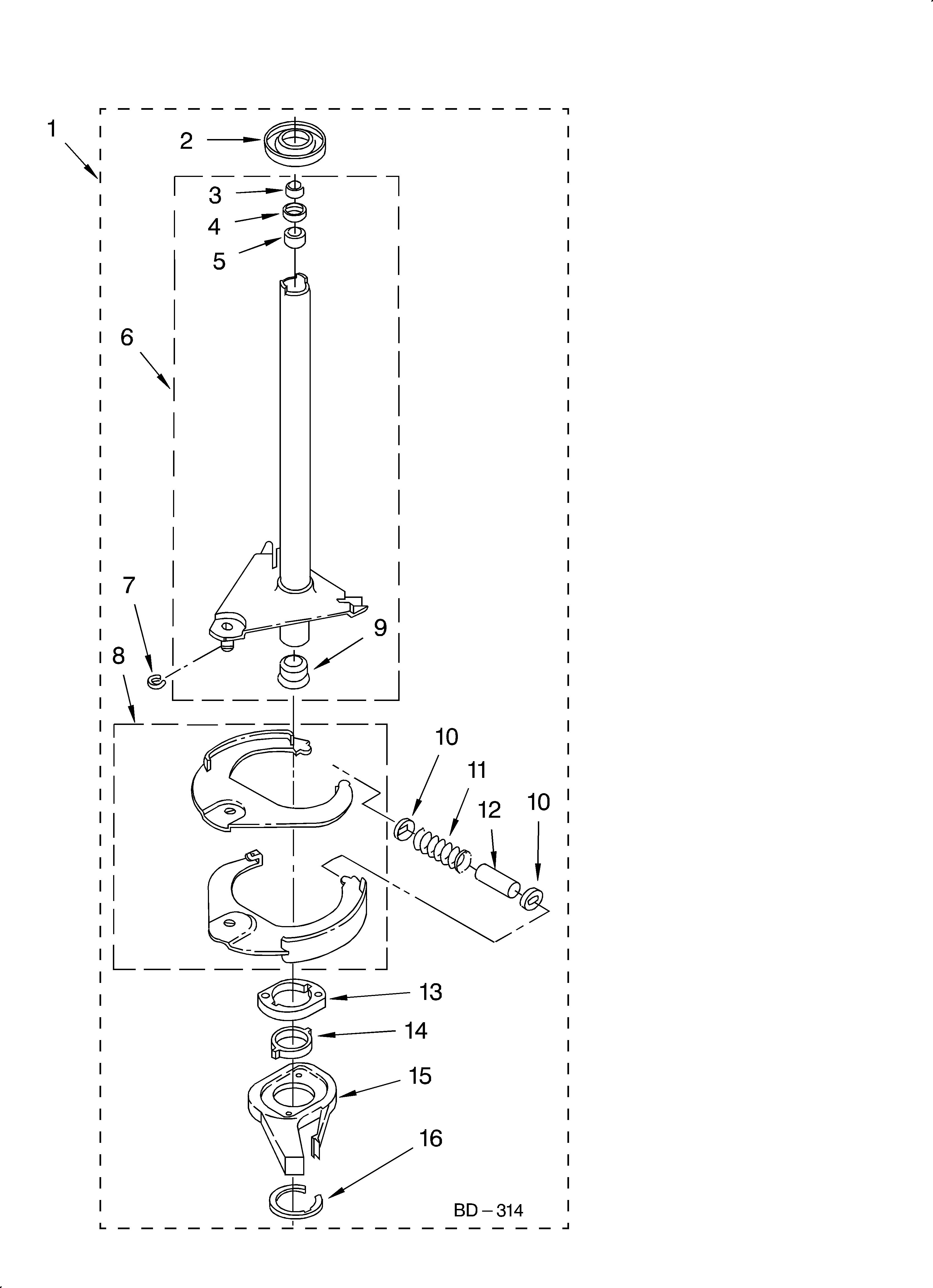 Brake and drive tube