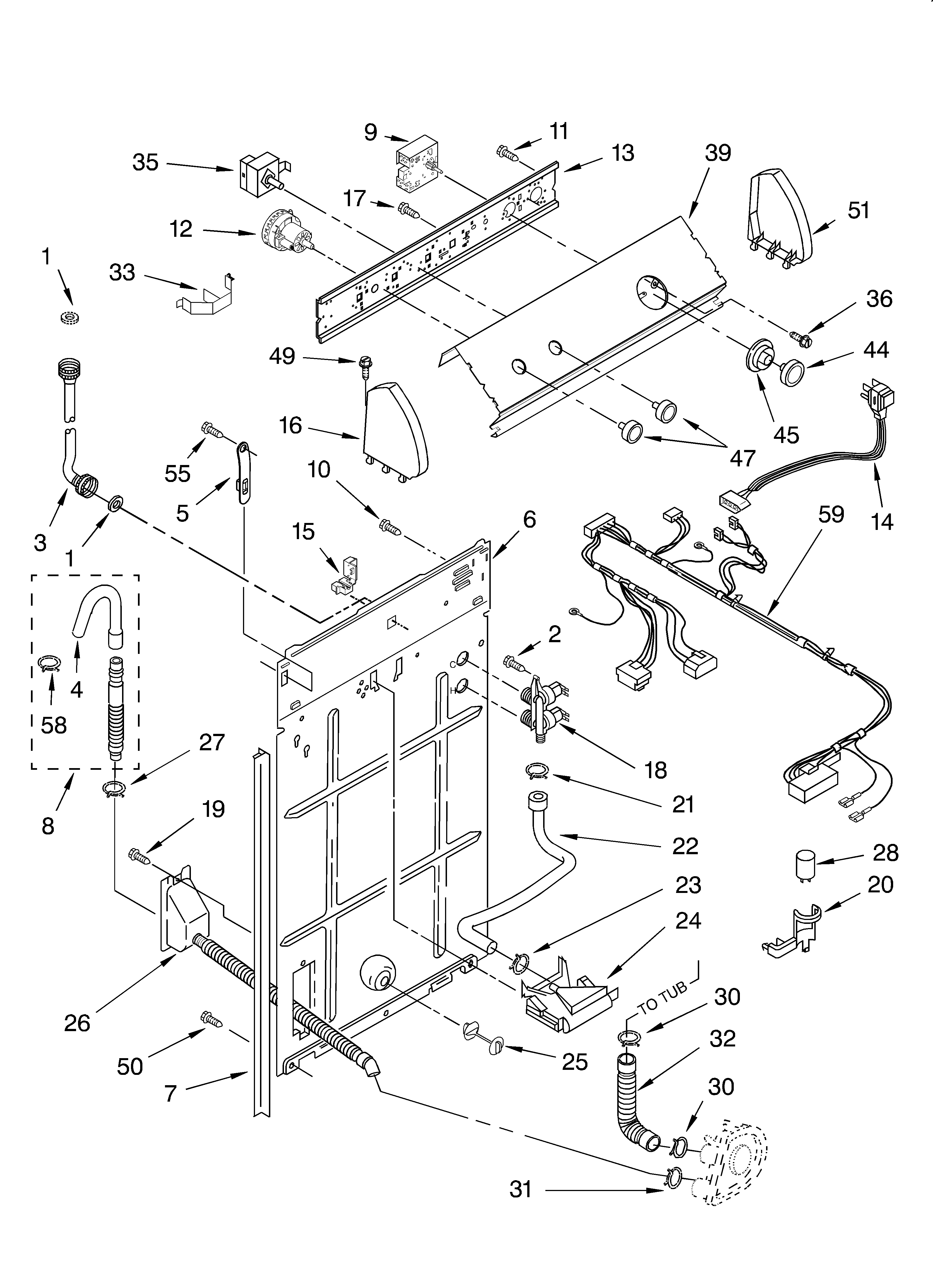 Controls and rear panel