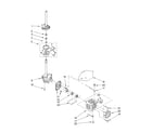 Whirlpool LXR7133JQ1 brake, clutch, gearcase, motor and pump diagram