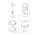 Estate TAWB600JQ0 agitator, basket and tub diagram