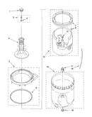 Agitator, basket and tub
