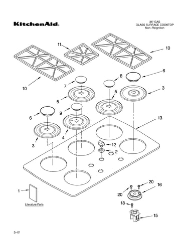 Cooktop, burner, and grate/literature