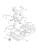 Burner box, gas valves, and switches