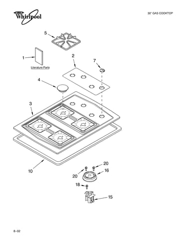 Cooktop, burner, and grate/literature