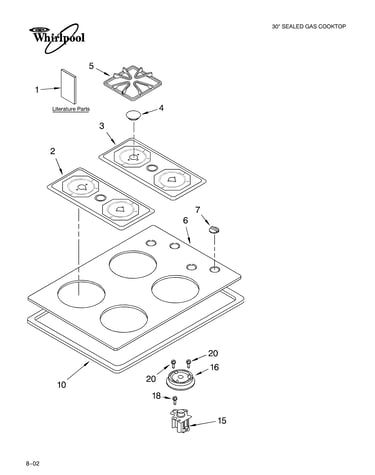 Cooktop, burner, and grate/literature