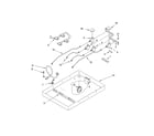 Whirlpool GLT3034LT0 burner box, gas valves, and switches diagram