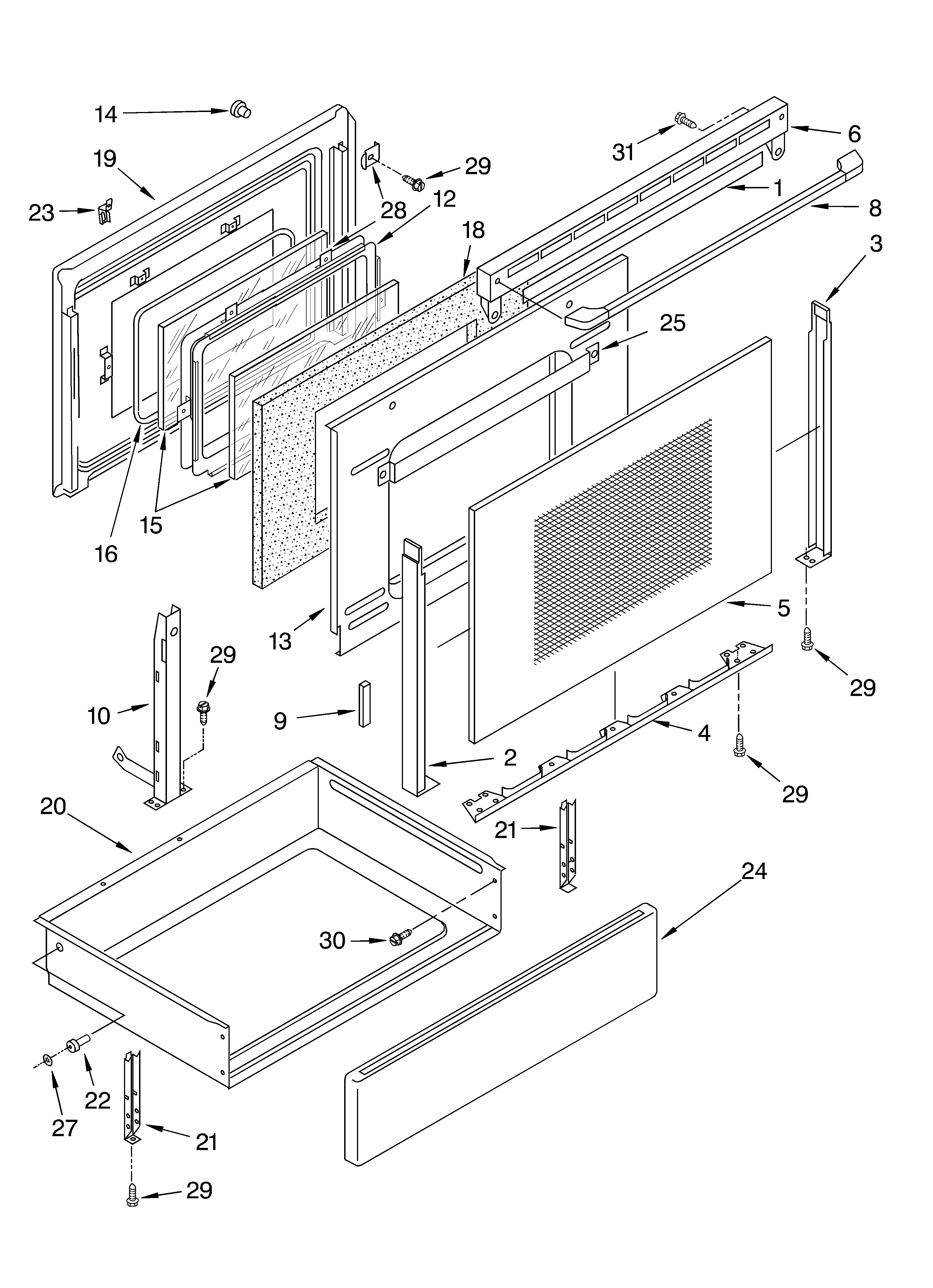 Door and drawer