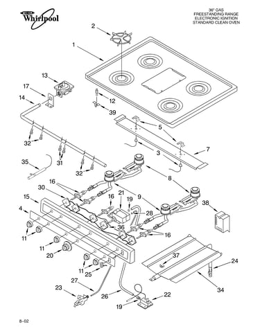 Cooktop and manifold