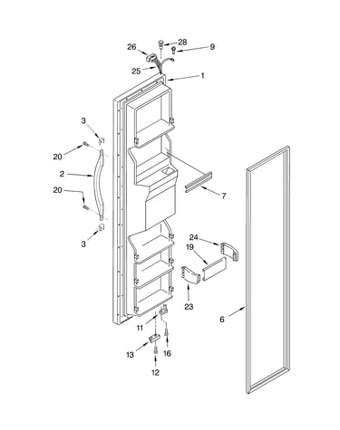 Freezer door