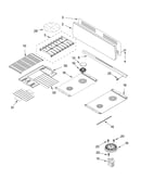 Cooktop, burner and grate