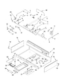 Burner box, gas valve and switches