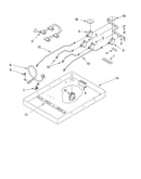 Burner box, gas valves, and switches