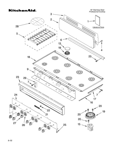 Cooktop, burner, and grate/literature
